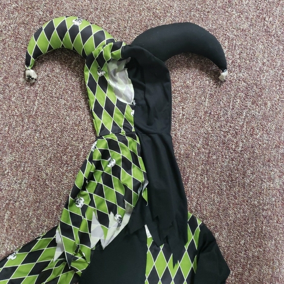 SPIRIT HALLOWEEN kids Evil Jester costume sz S 8-10 - Picture 5 of 7